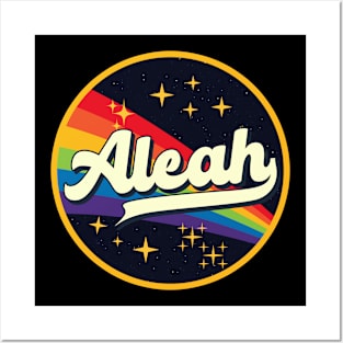 Aleah // Rainbow In Space Vintage Style Posters and Art